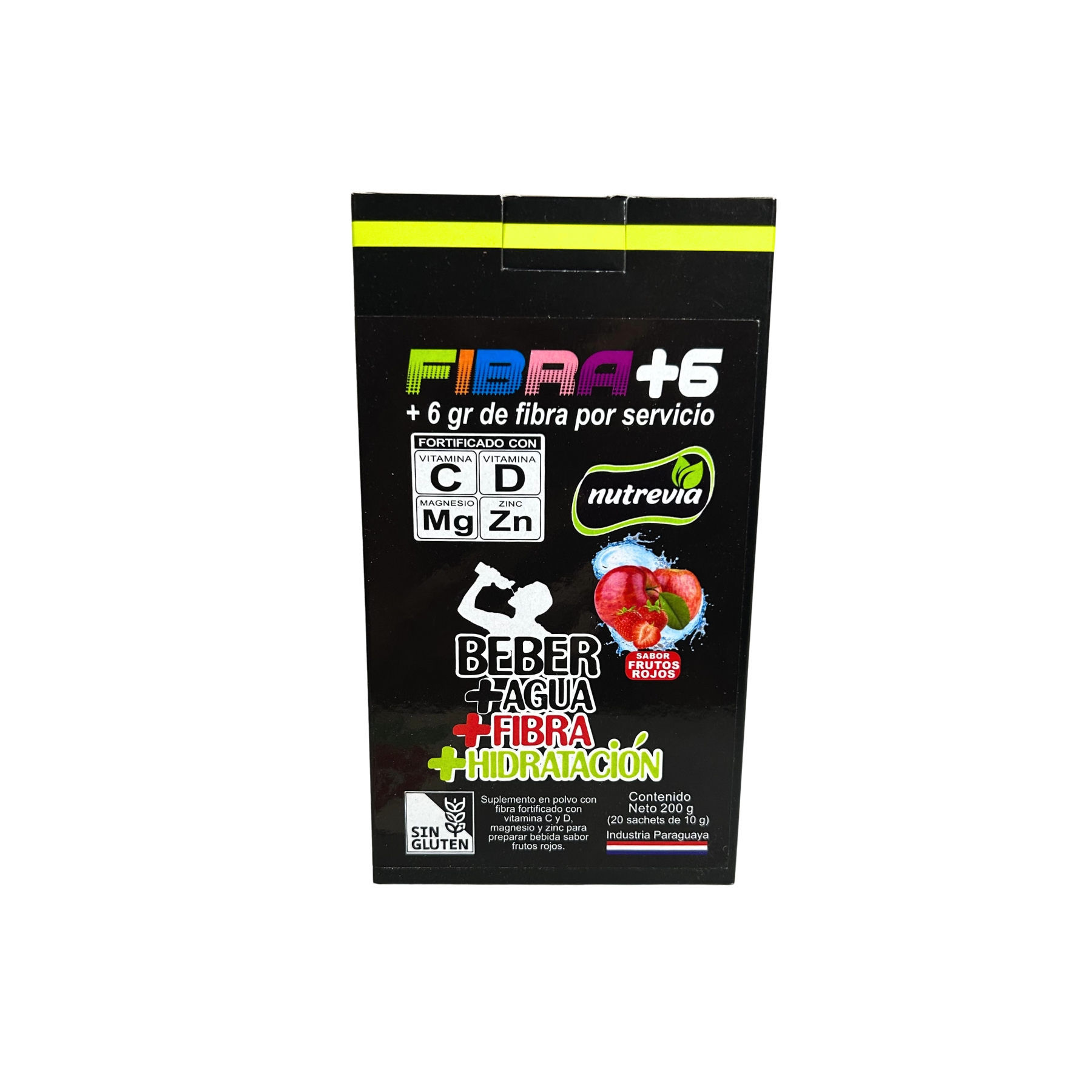 Fibra sabor manzana y frutilla Polvo para bebida con fibras Vitaminas y minerales